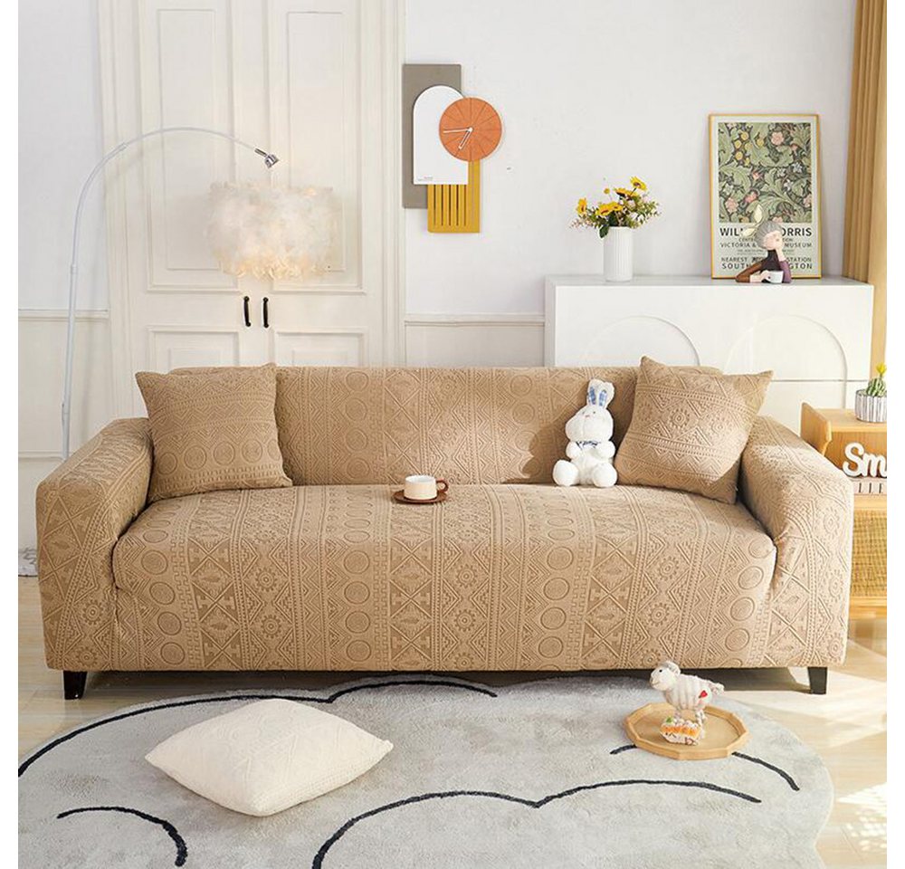 Sofahusse Stretch-Sofabezug Elastisch Couch Sesselbezug mit dezentem Muster, Lollanda von Lollanda