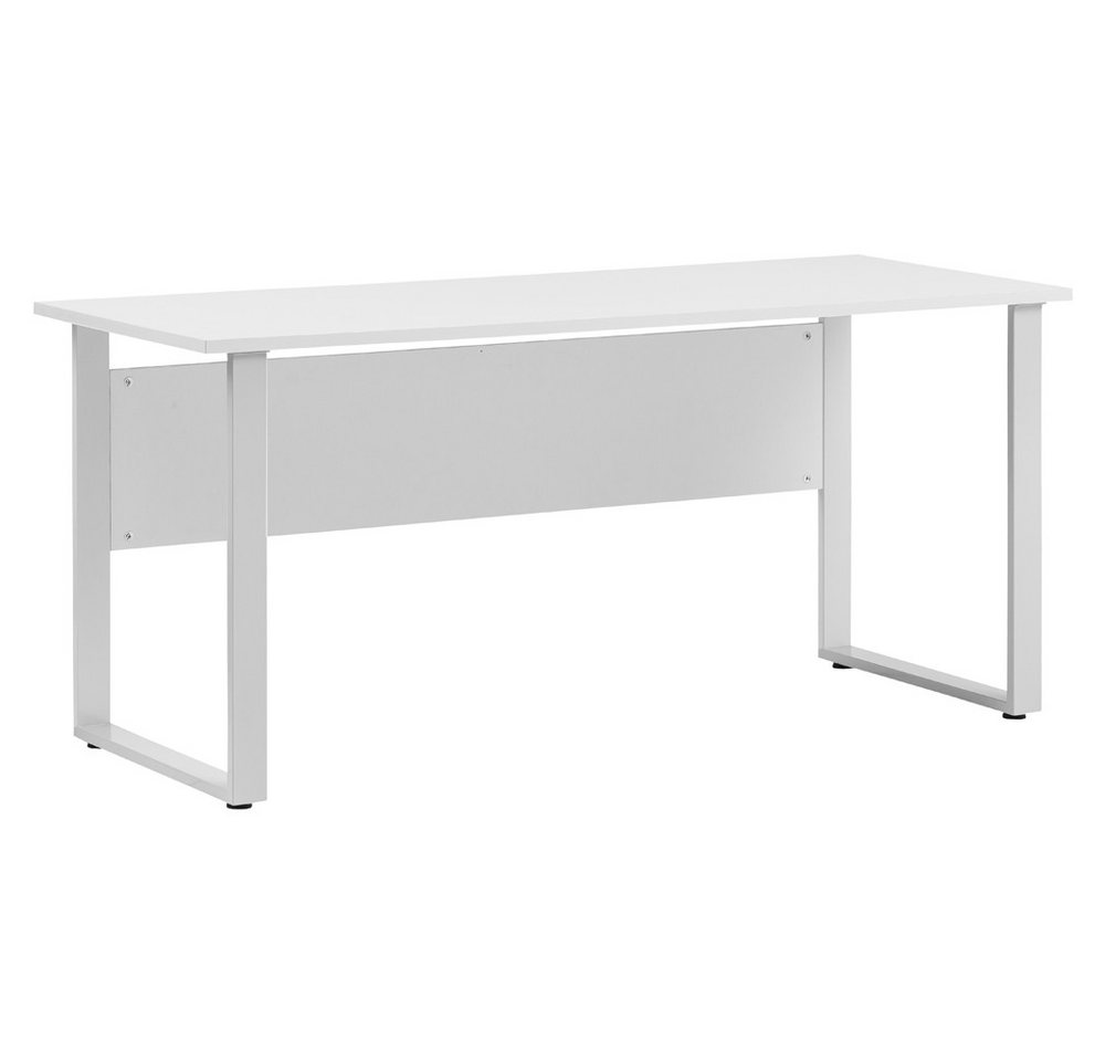 Lomadox Schreibtisch META-80, Büro Tisch Arbeitstisch hell grau Metallgestell 160x73,2x75 cm von Lomadox