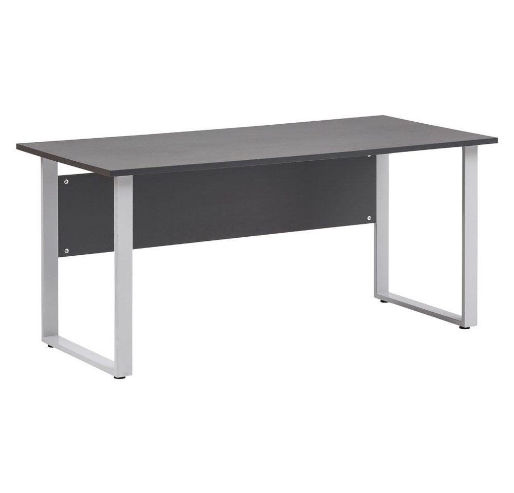 Lomadox Schreibtisch META-80, Büro Tisch Arbeitstisch anthrazit Metallgestell 160x73,2x65 cm von Lomadox