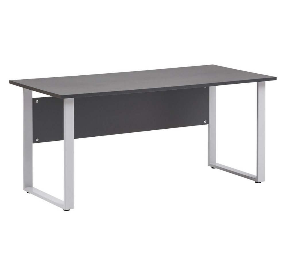 Lomadox Schreibtisch META-80, Büro Tisch Arbeitstisch anthrazit Metallgestell 160x73,2x75 cm von Lomadox