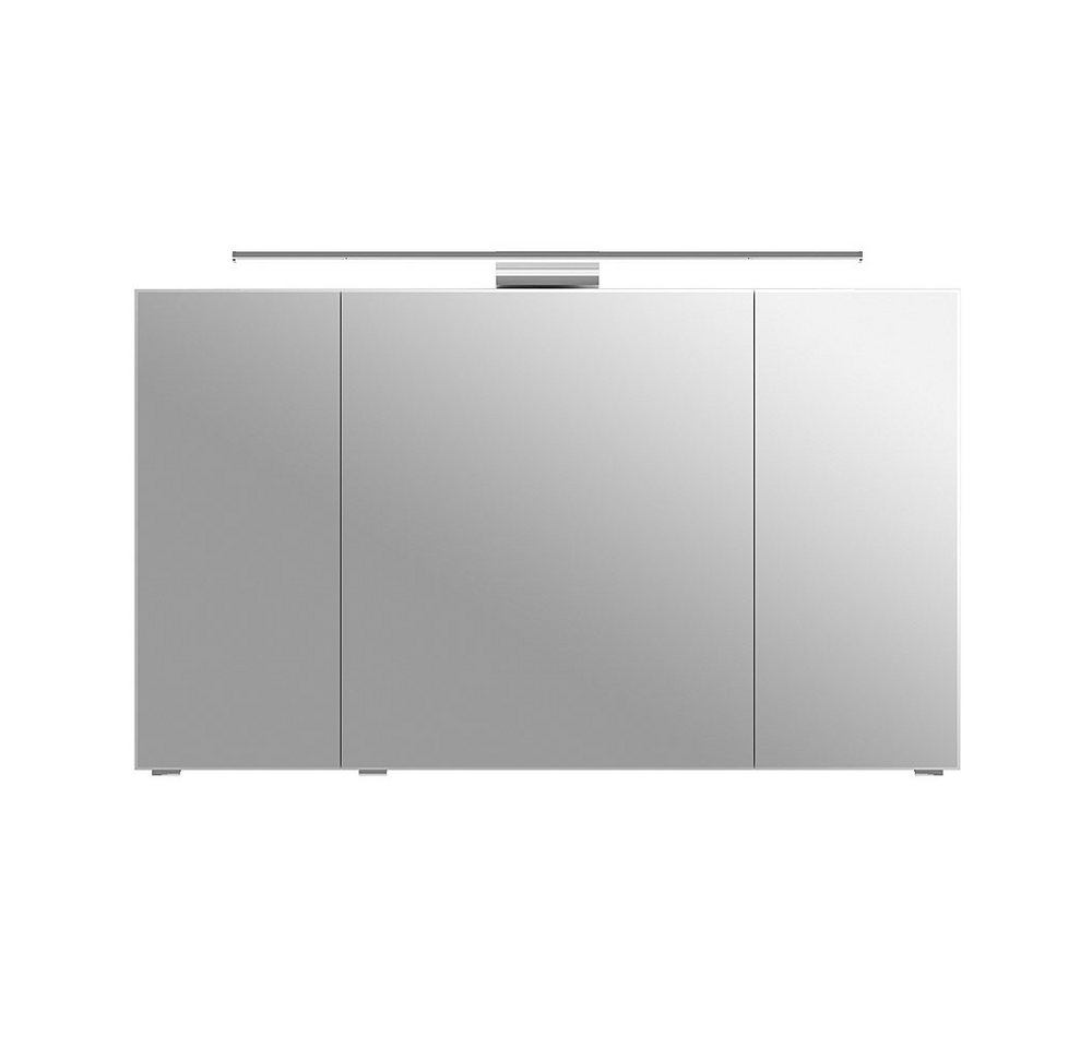 Lomadox Spiegelschrank SOLINGEN-66 Badezimmer Schrank Badschrank weiß Hochglanz, LED Beleuchtung, 120 cm von Lomadox