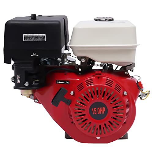 Loobiiny 4-Takt Benzinmotor 15 PS Standmotor Kartmotor Industriemotor Schwerlastmotor Benzin Motor 9.7KW 420CC Luftkühlung,Ölmangelsicherung von Loobiiny