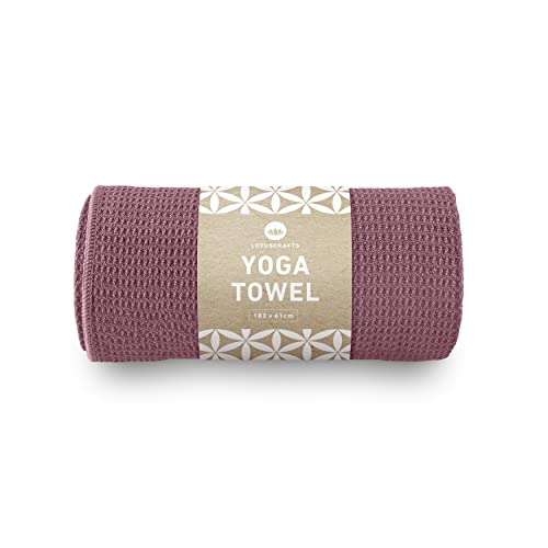 Lotuscrafts Yoga Handtuch Wet Grip - rutschfest & Schnelltrocknend - Antirutsch Yogatuch mit hoher Bodenhaftung - Yogahandtuch ideal für Hot Yoga [183 x 61 cm] von Lotuscrafts