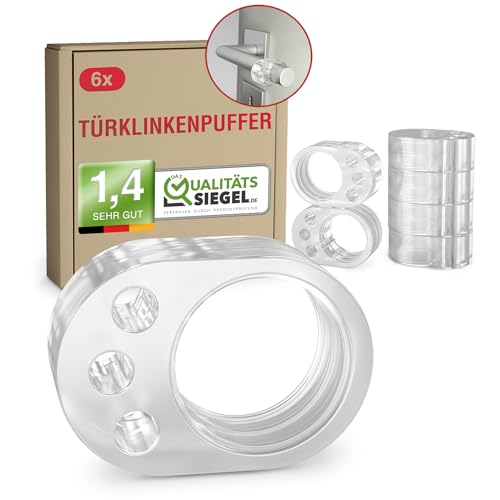LouMaxx Türklinkenpuffer - 6er Set Türstopper Klinke, transparente Türstopper für Türklinke, Türgriff und Fensterklinke Anschlagdämpfer Stopper zum Schutz vor Macken LouMaxx Türklinkenpuffer - 6er Set Türstopper Klinke, transparente Türstopper für Türklinke, Türgriff und Fensterklinke Anschlagdämpfer Stopper zum Schutz vor Macken von LouMaxx