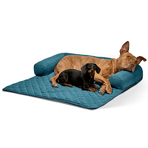 Lous Robuste Hundedecke Sofa Sofaschutz Hund Hundebett für Sofa waschbar 90 Grad Couchkissen mittelgroße Hunde Sofakissen Sofadecke Petrol von Lous