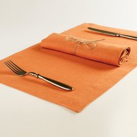 Rustikales Leinenservietten - Und Tischset-Set, Tischservietten Aus Leinen, Tischsets Leinen Mit Abgeschrägten Ecken, Handgefertigte Tischwäsche von LovelyHomeIdea