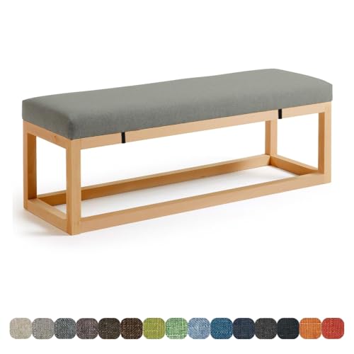 Lsjoaw Bankauflage Bankkissen Sitzauflage Sitzkissen Bank 100X30X3CM Stuhlkissen Bankpolster Schaukel mit abnehmbarem Bezug für Fensterbank Outdoor Gartenmöbel Terrasse Drinnen Sitz,Grey von Lsjoaw