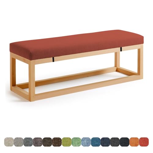 Lsjoaw Bankauflage Bankkissen Sitzauflage Sitzkissen Bank 100X35X3CM Stuhlkissen Bankpolster Schaukel mit abnehmbarem Bezug für Fensterbank Outdoor Gartenmöbel Terrasse Drinnen Sitz,Crimson von Lsjoaw