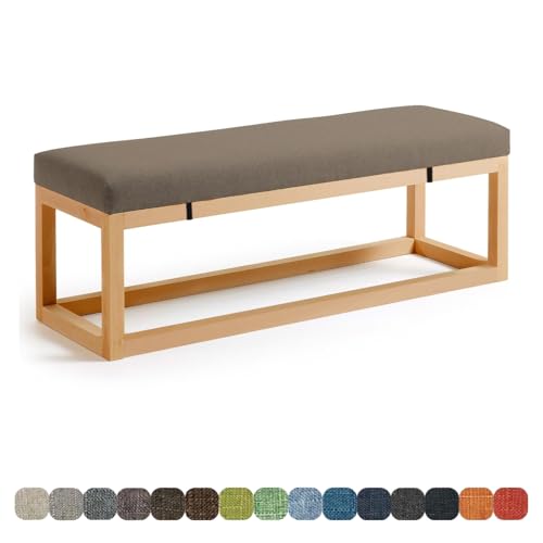 Lsjoaw Bankauflage Bankkissen Sitzauflage Sitzkissen Bank 100X35X5CM Stuhlkissen Bankpolster Schaukel mit abnehmbarem Bezug für Fensterbank Outdoor Gartenmöbel Terrasse Drinnen Sitz,Hemp Brown von Lsjoaw