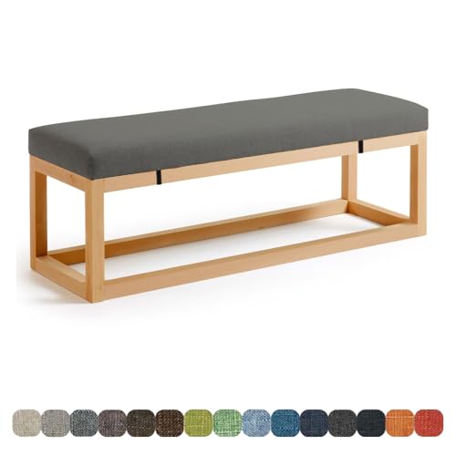 Lsjoaw Bankauflage Bankkissen Sitzauflage Sitzkissen Bank 110X30X3CM Stuhlkissen Bankpolster Schaukel mit abnehmbarem Bezug für Fensterbank Outdoor Gartenmöbel Terrasse Drinnen Sitz,Dark Grey von Lsjoaw