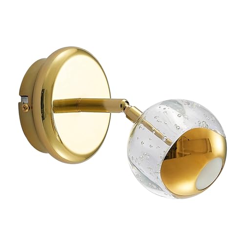 Lucande LED Deckenlampe 'Kilio' (Modern) in Gold/Messing aus Metall u.a. für Wohnzimmer & Esszimmer (1 flammig,) - Deckenleuchte, Wandleuchte, Strahler, Spot, Lampe, Wohnzimmerlampe von Lucande