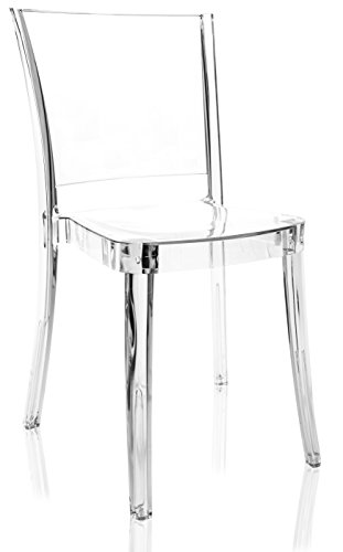 Lucienne, Stuhl transparent durchsichtig - Design durchsichtiger Stuhl polycarbonat glasklar - 4 Stühle von Lucienne