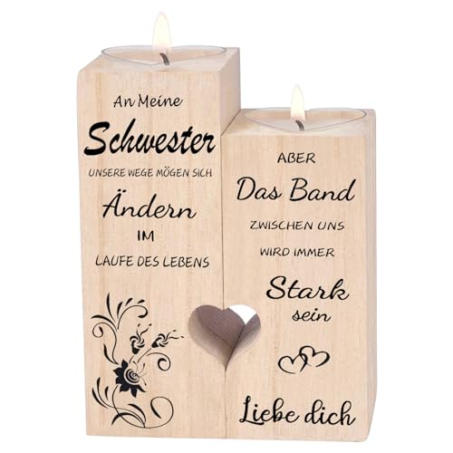 kerzenständer-Geschenke für Schwester - Geschenk für Frauen，Geschenk Schwester Geburtstag，Beste Schwester Geschenke，personalisierte Geschenke（Schwester Geschenk） von Luckyyds