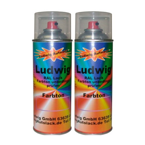 Ludwiglacke 2 Spraydosen 400ml Autolack glänzend RAL 1006 Maisgelb von Ludwiglacke