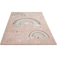 Lüttenhütt Kinderteppich "Regenbogen", rechteckig, Kurzflor-Teppich, weiche Haptik, ideale Teppiche fürs Kinderzimmer von Lüttenhütt