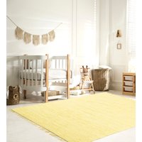 Lüttenhütt Teppich "Insa", rechteckig, Fleckerl, Uni Farben, handgewebt, pflegeleicht, waschbar, Kinderzimmer von Lüttenhütt