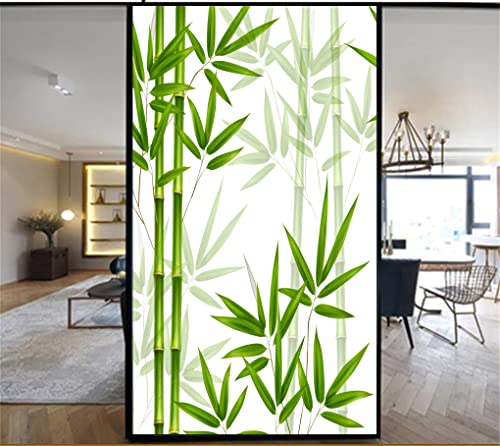 Fenster-Sichtschutzfolie, Bambus, dekorativ, statisch, haftend, Fensterbehandlungen, Glasaufkleber, dekorative Folie für Seitenglastür, Heimdekoration, 40 x 80 cm von Lumanduo