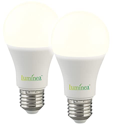 Luminea LED mit Sensor: 2er-Set LED-Lampen, Bewegungs-/Lichtsensor, E27, 12W, 1150lm, warmweiß (LED Lampe mit Bewegungsmelder, E27 mit Bewegungsmelder, Gartenleuchte Standleuchte) von Luminea