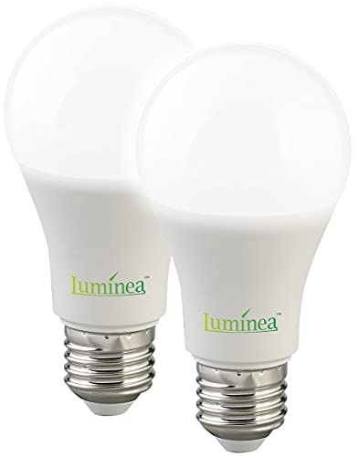 Luminea Sensor Deckenleuchte: 2er-Set LED-Lampen, Bewegungs- & Lichtsensor, E27, 12W, 1.150lm, 6500K (LED Birne mit Bewegungsmelder, Bewegungsmelderlicht für draußen, Nachtlicht) von Luminea