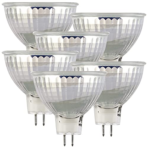 Luminea Gu5 3 LED: 6er-Set LED-Glas-Spots, GU5.3, 6W (ersetzt 40W), 500lm, tageslichtweiß (LED-Leuchtmittel Gu5.3, LED-Leuchtmittel Tageslicht, Einbaustrahler) von Luminea