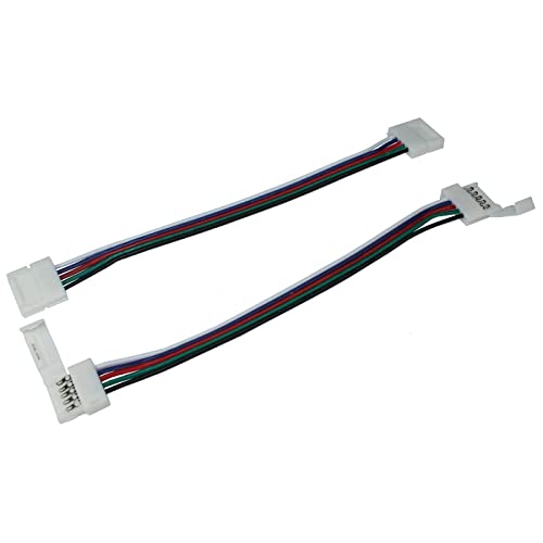 5x Verbinder Connector für RGBW RGB+W 12mm LED-Streifen ; 2 Clips + Kabel 30cm von Lumonic