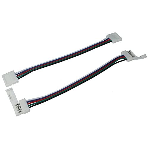 5x Verbinder Connector für RGBW RGB+W 12mm LED-Streifen ; 2 Clips + Kabel 50cm von Lumonic