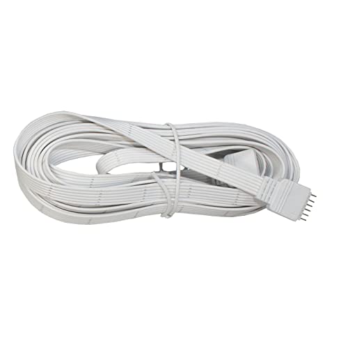 Lumonic 5m RGBW CCT LED Verlängerungskabel weiss Steckverbinder 6 Pin Buchse & Stecker - RGB-Kabel Abmessungen 18x6mm - Für Stromversorgung oder Verlä von Lumonic