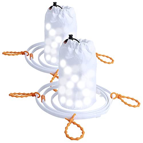 Lunartec Camping Licht: 2er-Set 2in1-Outdoor-USB-LED Lichtschläuche, je 45 LED, 315 lm, IP67 (USB Licht, LED Lichterkette Schläuche, wiederaufladbare Batterien) von Lunartec