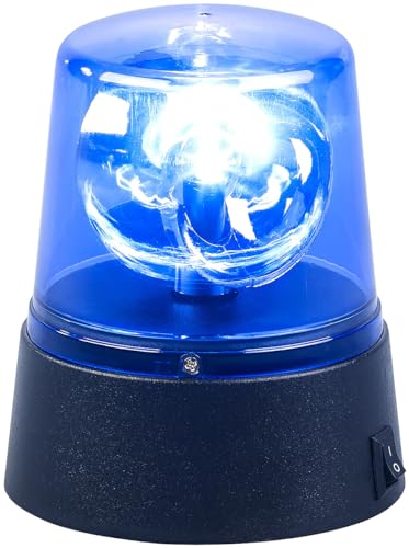 Lunartec Partybeleuchtung: LED-360°-Partyleuchte im Blaulichtdesign, Batterie- oder USB-Betrieb (Blaulicht Rundumleuchte, Blaulicht-Rundumleuchte LED, Warnleuchte) von Lunartec