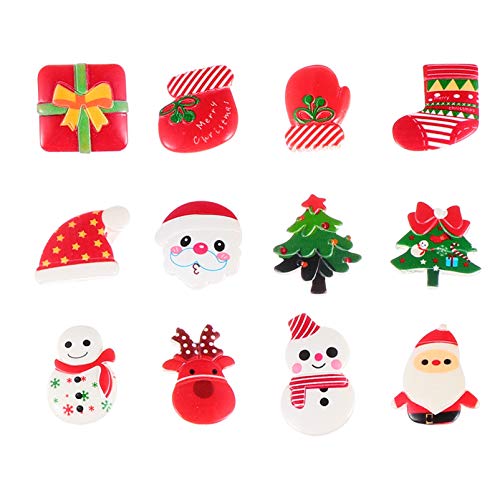Lurrose 30 Stück Weihnachts-Kühlschrank-Aufkleber, Weihnachts-Kühlschrank-Dekorationen für Zuhause, Büro, Schränke, Whiteboards, lustige Weihnachten von Lurrose
