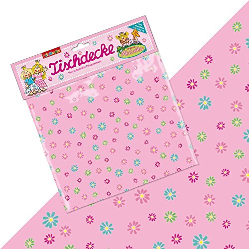 1 x Tischdecke * PRINZESSIN MIABELLA * aus Kunststoff für einen Geburtstag oder eine Feier // bunt Kinder Mädchen Tablecover Party Fest Kindergeburtstag Mottoparty Blumen Blümchen rosa pink Krone von Lutz Mauder