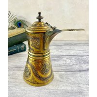 Vintage Sammelbare Kaffeekanne Aus Kairo Oder Damast/Antike Mamluk Revival Dallah Ibrik von LuxAntiqueMetals
