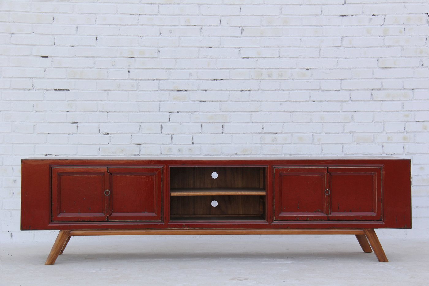 Luxury-Park-Direct Kommode TV China Lowboard Shabby chic XXL Massiv Dunkelrot 200cm Luxury-Park-Direct Kommode TV China Lowboard Shabby chic XXL Massiv Dunkelrot 200cm von Luxury-Park-Direct
