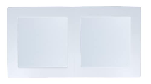 LINA Lichtschalter Steckdosen mit Rahmen Komplettset Unterputzdose UP Schuko Wandschalter Wechselschalter (LINA 2-Fach Lichtschalter/Lichtschalter 1-Fach Ein/Aus weiß mit Rahmen H1-C110M-C110M-C002) von Luxus-Time
