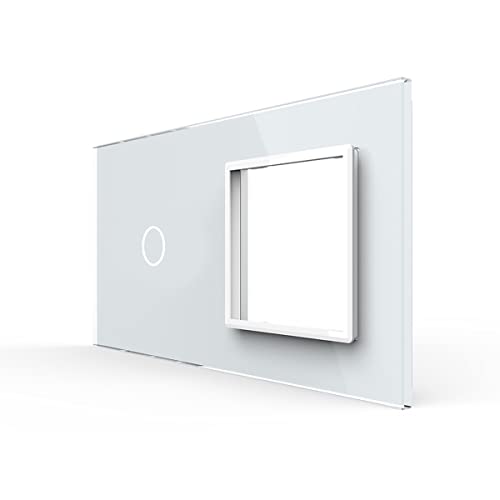 LIVOLO Glas Touch Lichtschalter Funkschalter Steckdosen Wechselschalter uvm in weiß (Nur Rahmen: VL-C7-C1/SR-11) von Luxus-Time