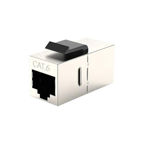 Luxus-Time CAT6 RJ45 Kupplung LAN Verbinder Ethernet Kabel Patchkabel Netzwerkkabel Adapter Ethernet Verlängerung Netzwerk Modular Verlängerung Netzwerkkoppler LW-AD-C6S (1) von Luxus-Time