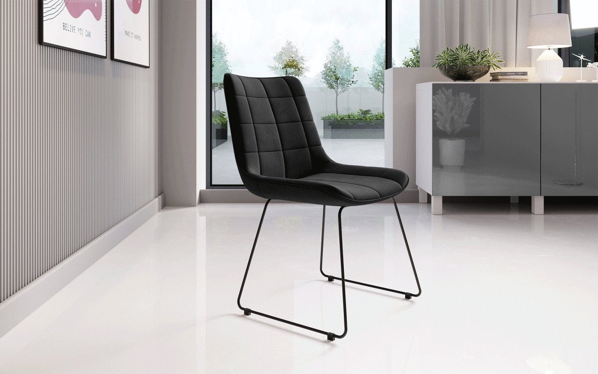 Luxusbetten24 Stuhl Designer Stuhl Volta, mit Samtbezug von Luxusbetten24