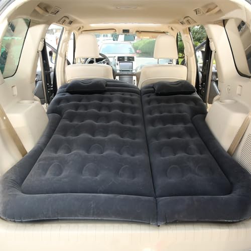LwwGji Auto-aufblasbares Bett für Mitsubishi Pajero Montero 2000-2006, Aufblasbare Reisematratze, Rücksitz-Kofferraummatratze, Luftbett,Black-Black von LwwGji