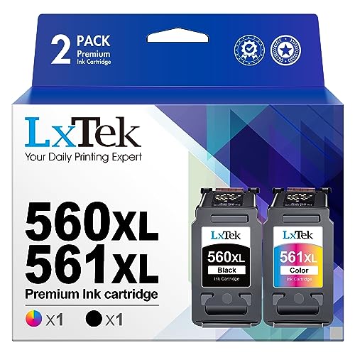 LxTek 560XL 561XL Multipack als Ersatz für Canon 560 561 Patronen für Canon TS5350 Druckerpatronen Pixma TS5351 TS5352 TS5353 TS7450 TS7451 (2er-Pack) von LxTek