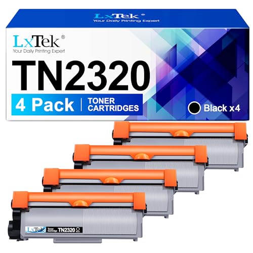 LxTek TN2320 Tonerkartusche Kompatibel für Brother TN-2320 TN 2320 für Brother MFC-L2700DW MFC-L2700DN HL-L2340DW DCP-L2520DW MFC-L2720DW MFC-L2740DW HL-L2300D HL-L2360DN DCP-L2540DN (4 Schwarz) von LxTek