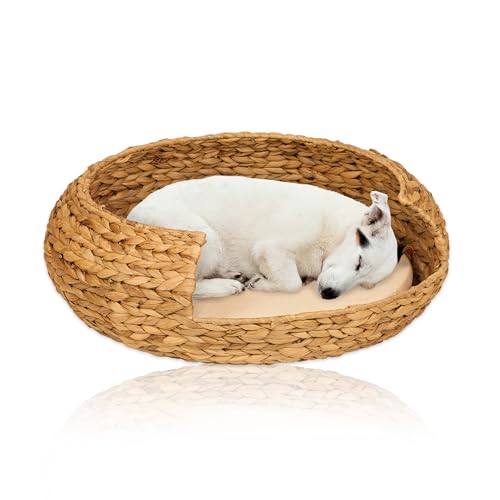 Lycce Hundebett Katzenbett Opal Wasserhyazinthe Natur Gr. 2 (Ø 56 cm) von Lycce