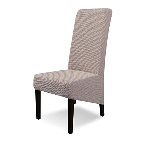 Lydevo Stuhlhussen XL 4er Set Stretch Stuhlhussen Schwingstühle XL für Esszimmerstühle Spandex Universal-Stuhlbezug Large Dining Chair Schonbezüge für Stuhl Esszimmer Hotel Bankett,Diagonal#Kamel von Lydevo