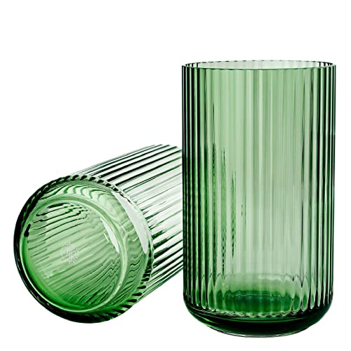 Lyngby Porcelæn Vase H25 cm Lyngby aus mundgeblasenem Glas zeitlos, grün von DANMARK LYNGBY