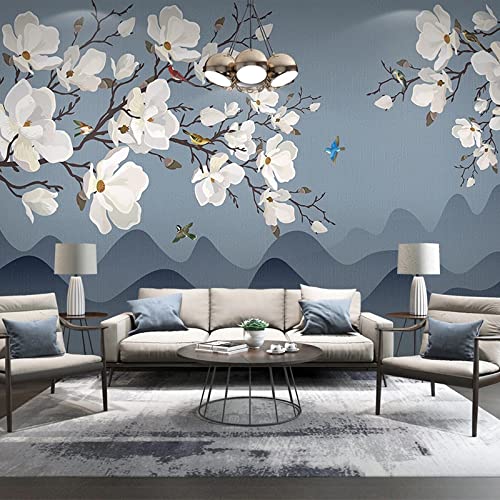 MAANINE Benutzerdefinierte Tapete 3D Blume und Vogel Wandbild Wohnzimmer Sofa TV Hintergrund Wandmalerei Wohnkultur 350 cm * 245 cm von MAANINE