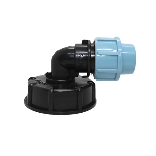 s60x6 Adapter IBC Tank Gewindeanschluss für Mdpe Wasserrohr Fittings Winkelauslass 25mm von MACHSWON