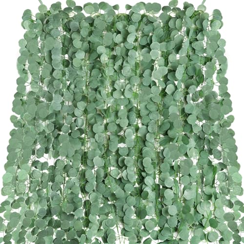 MACTING 30er Pack Efeu Künstlich Eukalyptus Girlande, 210cm Länge Gefälschte Reben für Zimmer und Garten Wand Dekoration Innen Außen Hochzeit Party Wanddekoration Küche Hochzeit Balkon Dekoration von MACTING