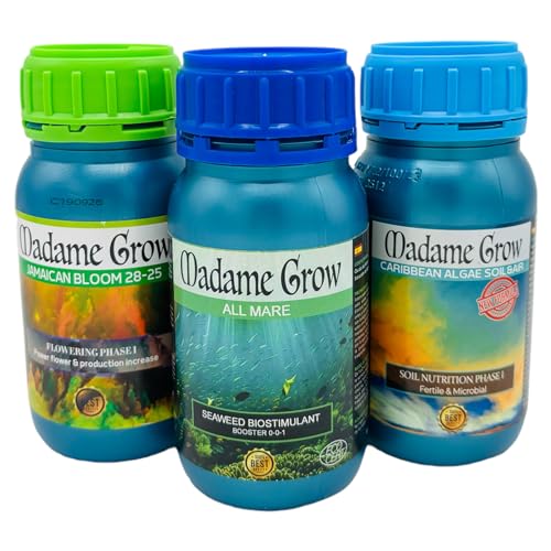 Madame Grow - Naturdünger für Wachstum und Blüte - Konzentrierte Formel für alle Arten von Samen - 3 x 250ml von MADAME GROW
