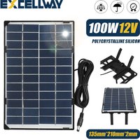 12-V-Batterieladegerät tragbares Solarpanel-Kit 21 x 13.5 cm mit 3 m Kabel von MAEREX