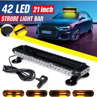 21 Zoll 42LED Magnet Auto Warnleuchte Blitzlicht Notfall Blinker Amber 53cm 42W von MAEREX