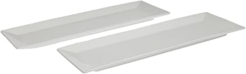 Mäser, Serie Trendy Line, Teller rechteckig 38 x 13 cm, im 2er-Set, Weiß Mäser, Serie Trendy Line, Teller rechteckig 38 x 13 cm, im 2er-Set, Weiß von MÄSER